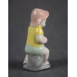 Boy with a Shovel figurine, Ćmielów, 1950s.