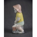 Boy with a Shovel figurine, Ćmielów, 1950s.