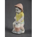 Boy with a Shovel figurine, Ćmielów, 1950s.