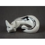 "Sneaking Fox - Crouching Version" figurine, Lubomir TOMASZEWSKI, Wałbrzych, 1960s.