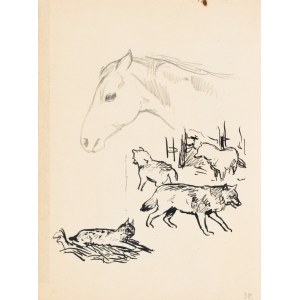 Ludwik MACIĄG (1920–2007), Dogs and Cats and a Horse’s Head