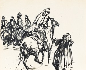 Ludwik MACIĄG (1920-2007), Scena z żołnierzami