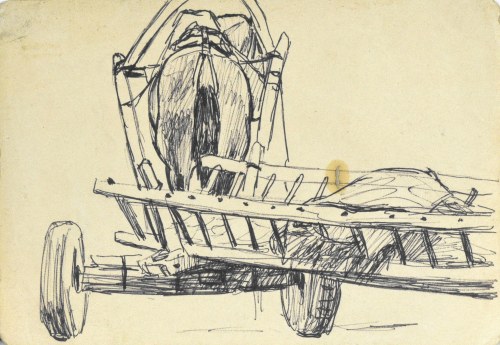 Ludwik MACIĄG (1920-2007), Koń z wozem