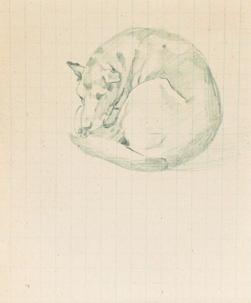 Ludwik MACIĄG (1920-2007), Leżący pies