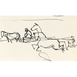 Ludwik MACIĄG (1920-2007), Schizzi di cavalleria