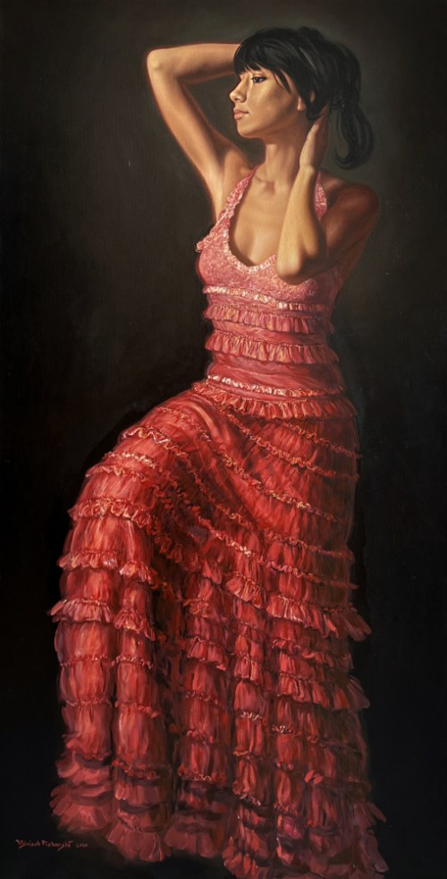 Wojciech Piekarski, Joanna w różowej sukni, 2010
