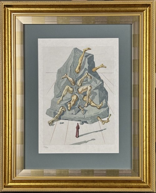 Salvador Dali (1904 - 1989) The Simoniac La Divine Comedie (Boska komedia) Canto XIX, 1963