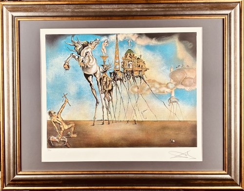Salvador Dali (1904-1989) , La Tentation de saint Antoine (Kuszenie Św. Antoniego) lata 70-te XX w. (1946)