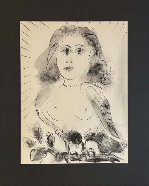 Pablo Picasso (1881-1973), Dora Maar,jako Sfinks z cyklu 40 dessins de Picasso en marge du Buffon, 1957