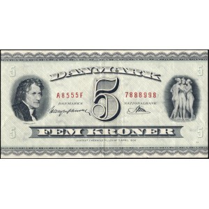 Dánsko. 1955, 5 korún, predpona AF