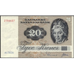 Denmark. 1972 20 Kroner Prefix AA