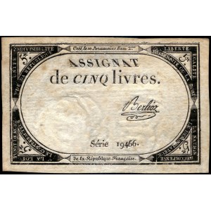 France. 1795 5 Livres - French Revolution