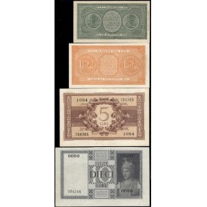 Italy. 1935-44 Type Set - 1 2 5 10 Lire - 4 Pieces
