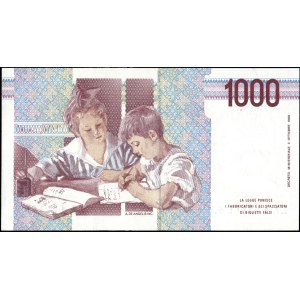 Italia. 1990, 1000 lire - Prefisso XA/A - Raro primo prefisso sostitutivo