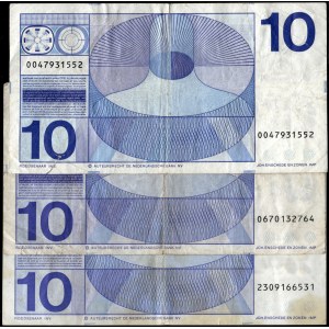 Netherlands. 1968 10 Gulden - 3 Pieces