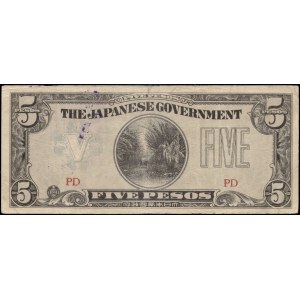 Filippine. 1943, 5 pesos, occupazione giapponese