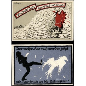 Germania. 1919 Glauchau 5 Marek, donazione per l'Alta Slesia - 2 esemplari