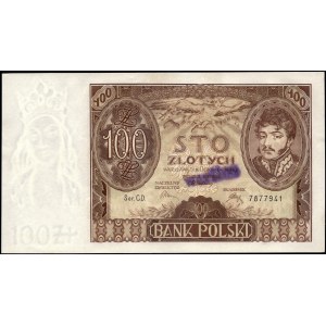 Polonia. 1934, 100 zloty, prefisso CD - Francobollo senza valore