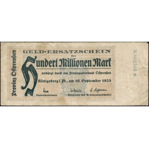 Russia. 1923 Kaliningrad 100 milioni di marchi