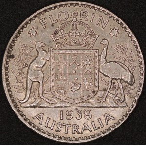 Australia. 1938 1 Florin - George VI - Silver
