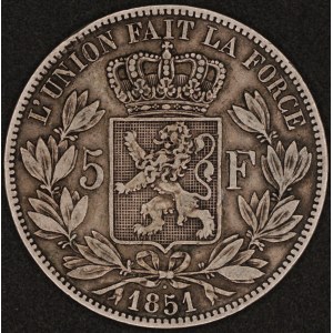 Belgium. 1851 5 Francs Brussels - Leopold I - Silver