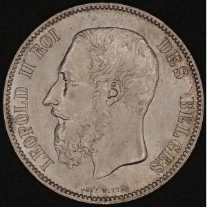 Belgium. 1873 5 Francs - Leopold II - Silver
