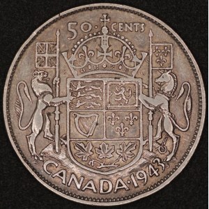 Canada. 1943 50 Cents - George VI - Silver