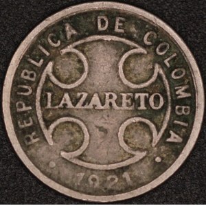 Colombia. 1921 2 Centavos - Lazareto Leper Colony