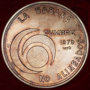 Cuba. 1979 20 Pesos - Nonaligned Nations Conference - Silver