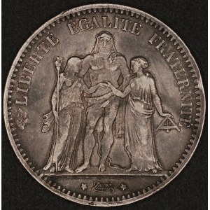 France. 1876 5 Francs A Paris - Hercules - Silver