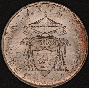 Vatican. 1963 500 Lire - Sede Vacante - Silver