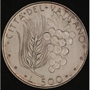 Vatican. 1970 500 Lire - Paul VI - Silver