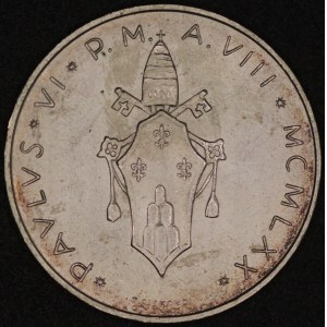 Vatican. 1970 500 Lire - Paul VI - Silver