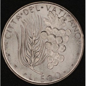 Vatican. 1970 500 Lire - Paul VI - Silver