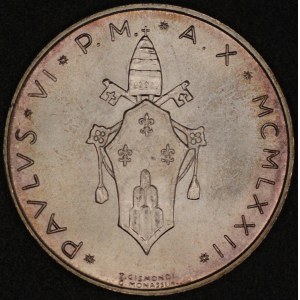 Vatican. 1972 500 Lire - Paul VI - Silver