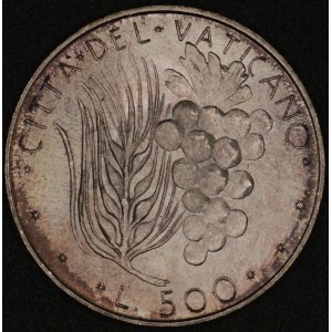 Vatikan. 1974, 500 Lire – Paul VI. – Silber