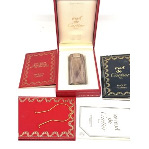 Cartier Paris Full Set Silver-Plated Lighter