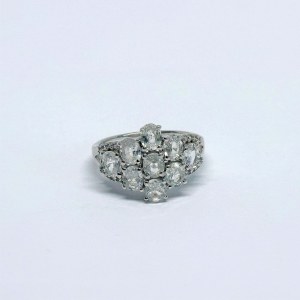 Silver Ring with White Topaz