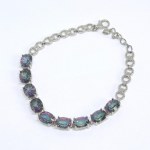 Silver Bracelet with a Mystic Topaz