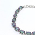 Silver Bracelet with a Mystic Topaz