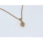 Gold Necklace with 0.12 Ct Diamonds