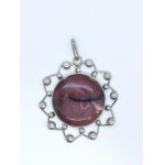 Pendant with dendritic agate, 925 silver