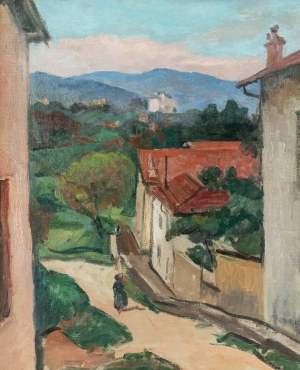 Maurycy Mędrzycki (Mendjizky Maurice) (1890 Łódź- 1951 St. Paul de Vence), Aleja w wiosce, 1924 r.