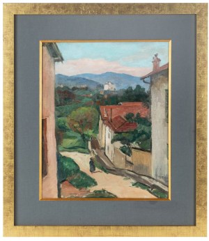 Maurycy Mędrzycki (Mendjizky Maurice) (1890 Łódź- 1951 St. Paul de Vence), Aleja w wiosce, 1924 r.