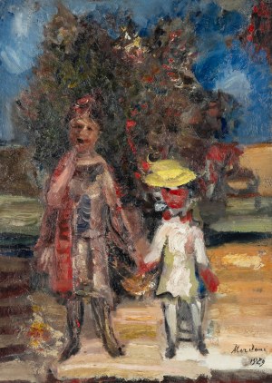 Alfred Aberdam (1894 Lwów - 1963 Paryż), Spacer, 1929