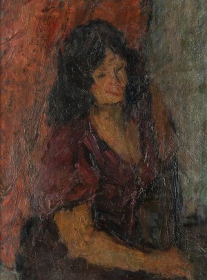 Eugeniusz Eibisch (1896 Lublin - 1987 Warszawa), Portret kobiety, ok. 1960
