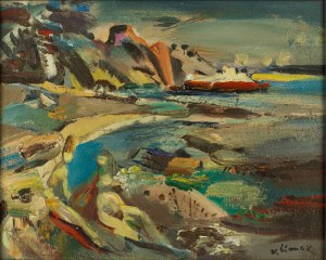 Ludwik Klimek (1912 Skoczów - 1992 Nicea), Plażowiczki nad morzem