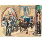 Henryk Epstein (1891 Łódź - 1944 Auschwitz), Mieszkańcy wsi na targu, 1924