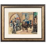 Henryk Epstein (1891, Łódź – 1944, Auschwitz), Village Residents at the Market, 1924