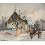 Stanisław Jan Łazorek (1938 Aksamanice-2000 Kazimierz Dolny), Zimowy Kazimierz Dolny, 1988